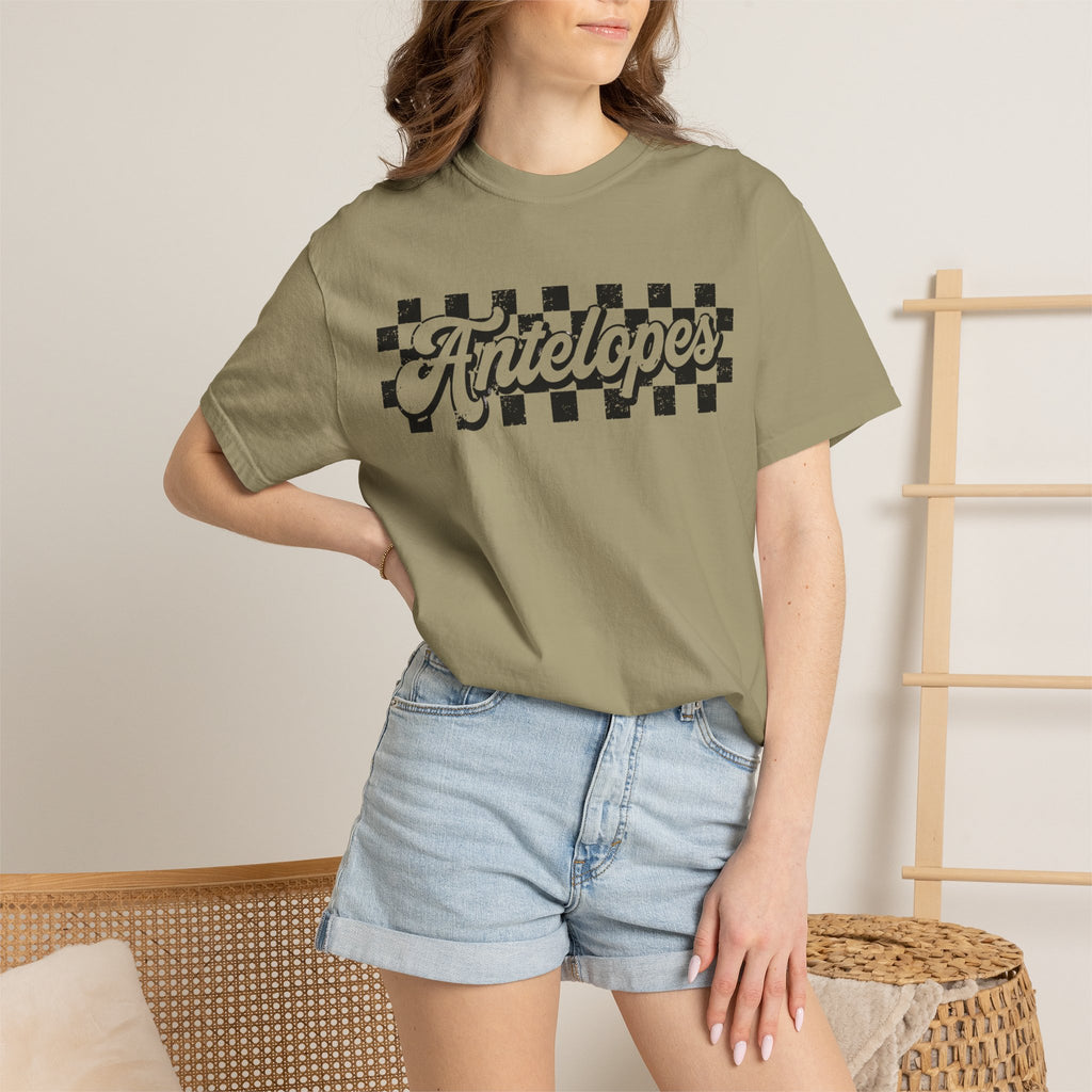 Antelopes Checkerboard Graphic T-Shirt