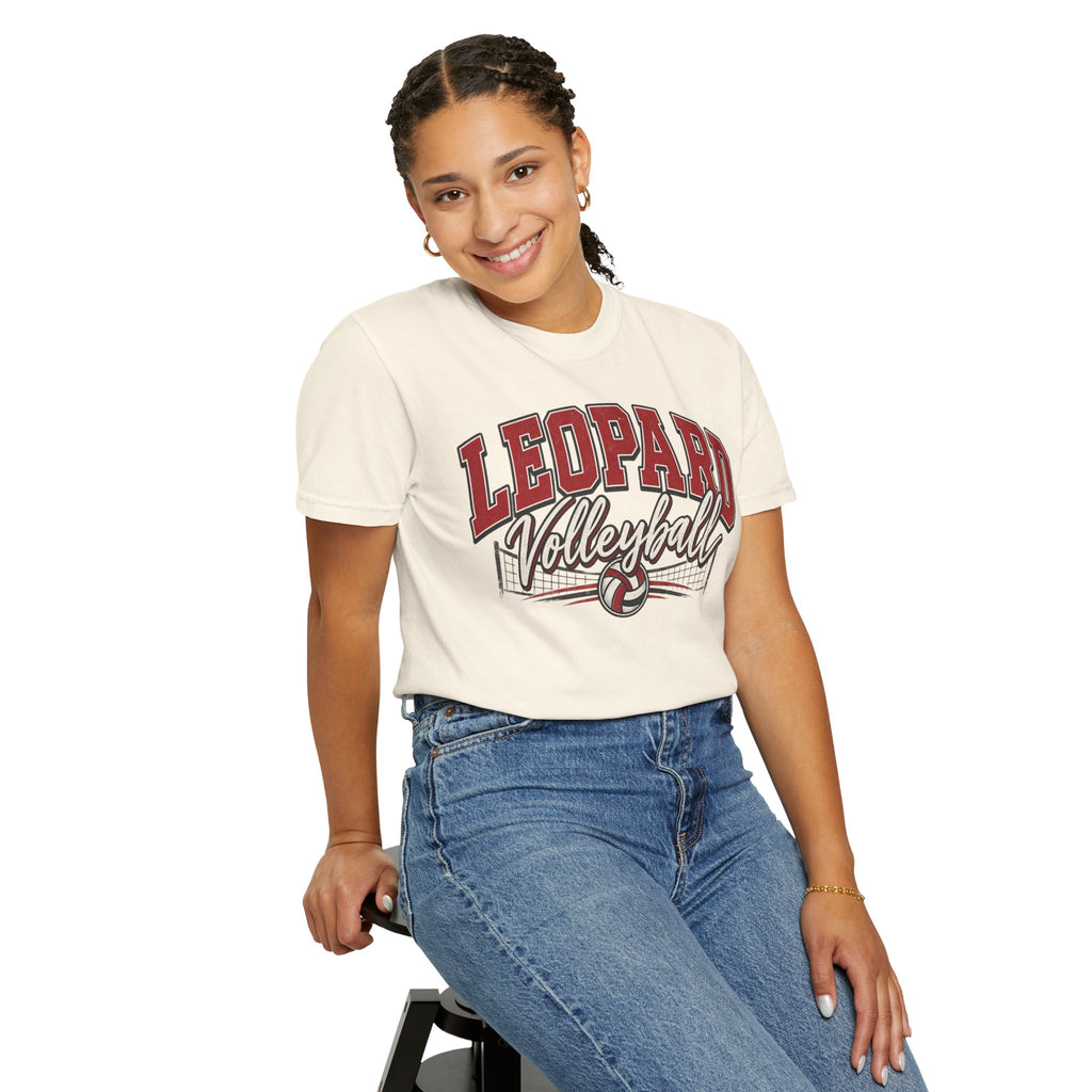Leopard Volleyball Vintage Garment-Dyed T-Shirt