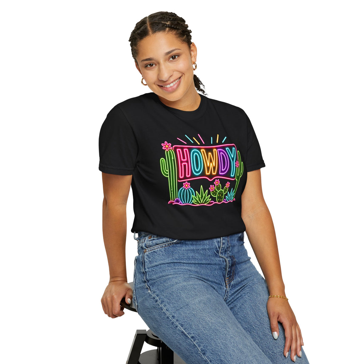Neon Howdy Cactus T-Shirt