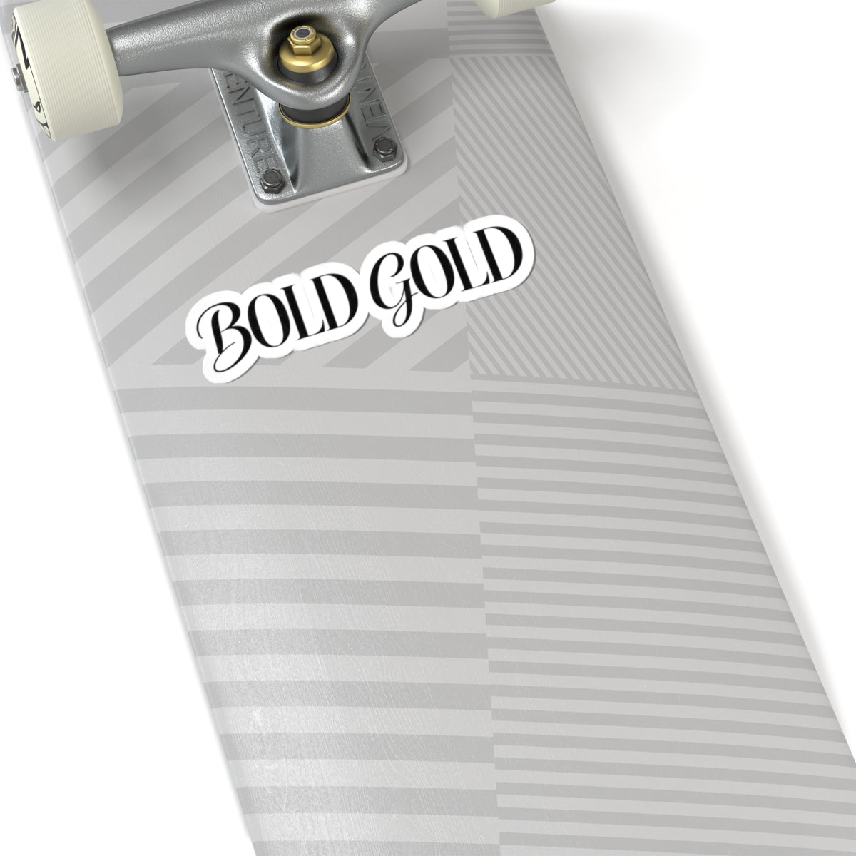 Bold Gold Script Kiss-Cut Sticker — Elegant Laptop Decal
