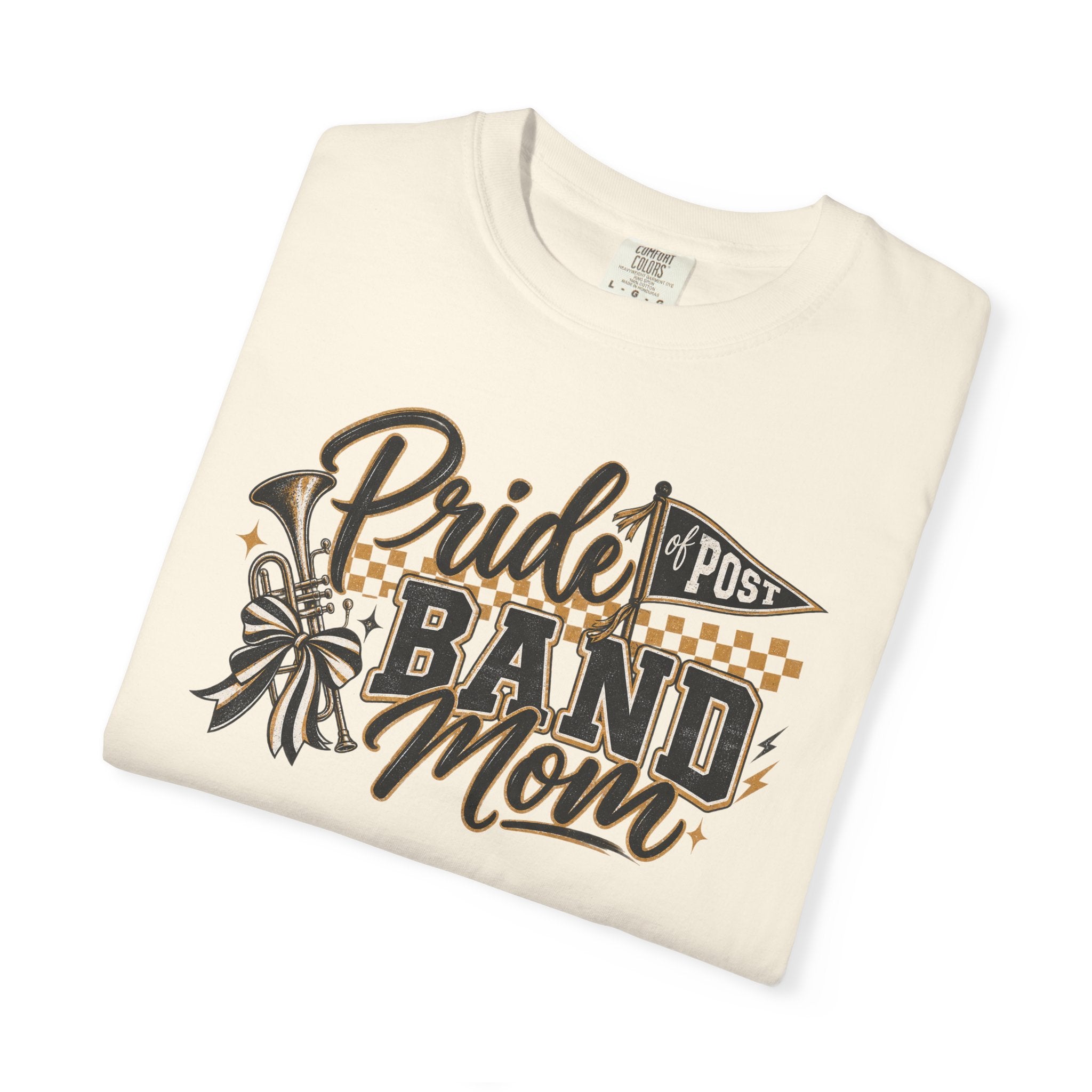 Band Mom T-Shirt — "Pride Post" Graphic Tee for Marching Band Parents