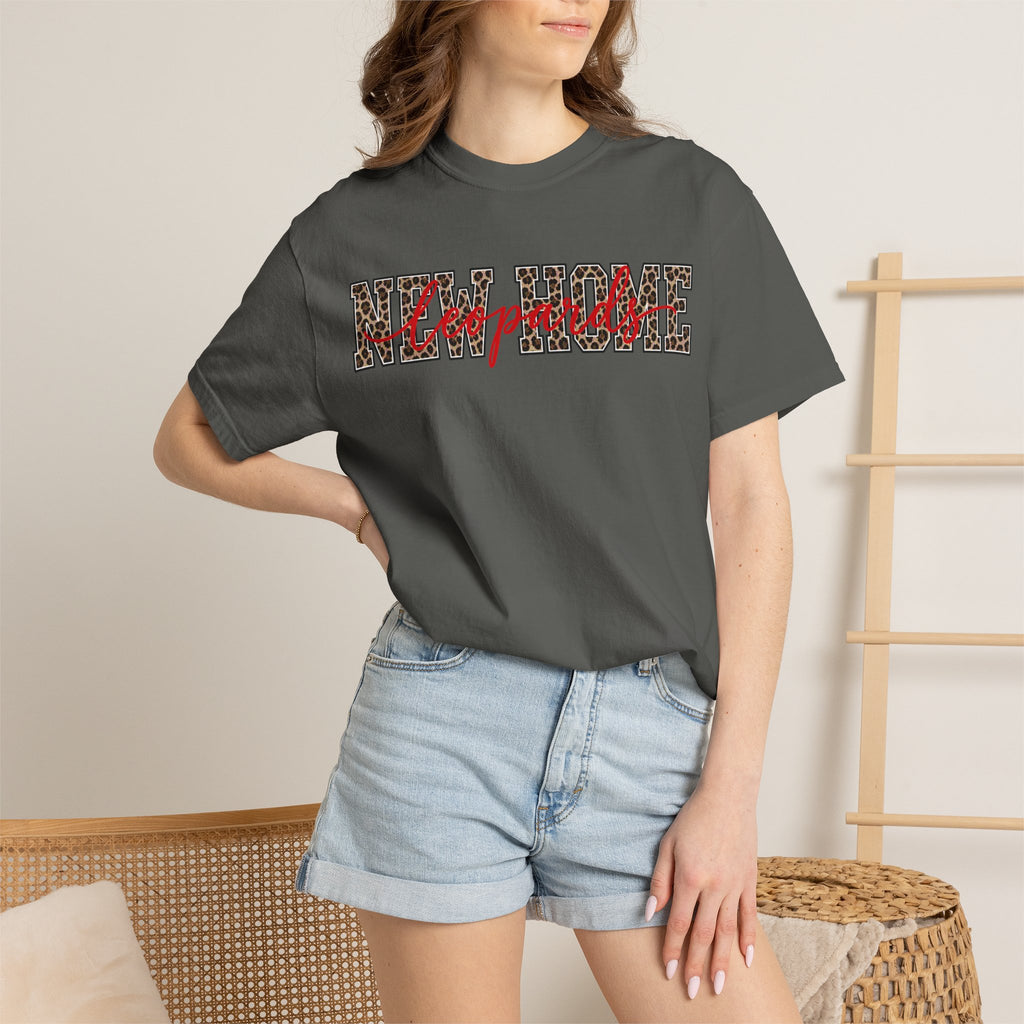 New Home Leopard Script T-Shirt