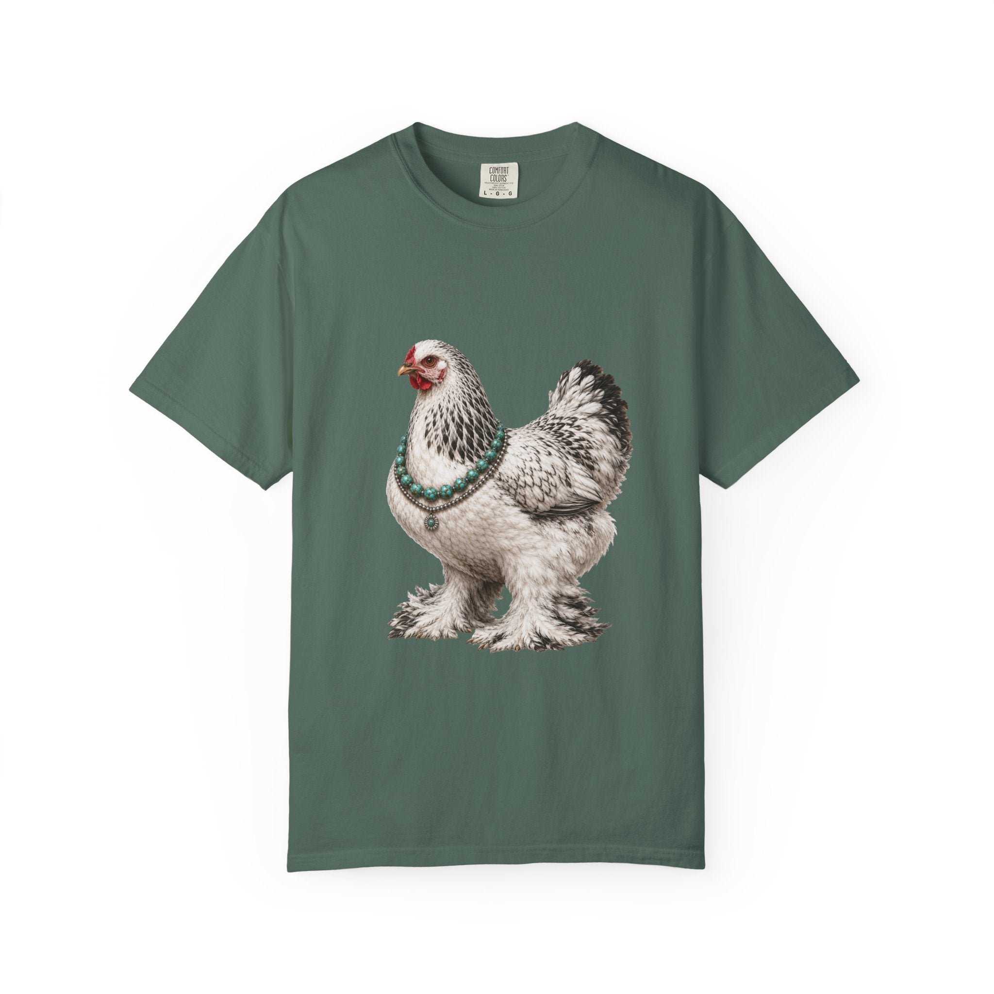 Feather Foot Turquoise Chicken Queen T-Shirt