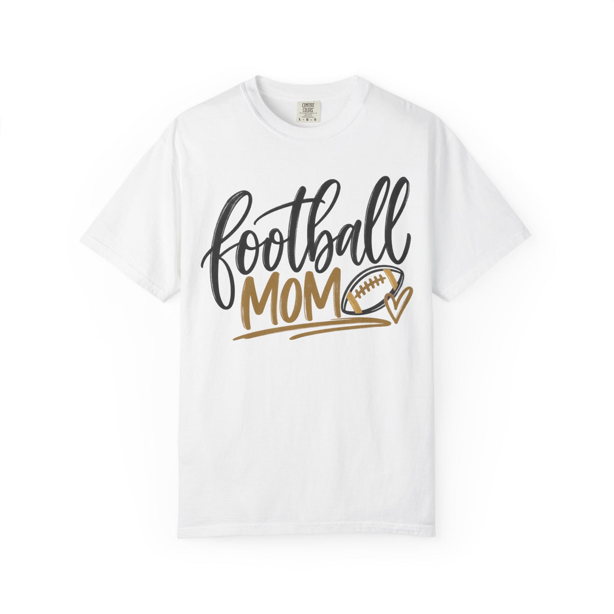 Football Mom T-Shirt — Athletic Mom Tee with Football Script Design