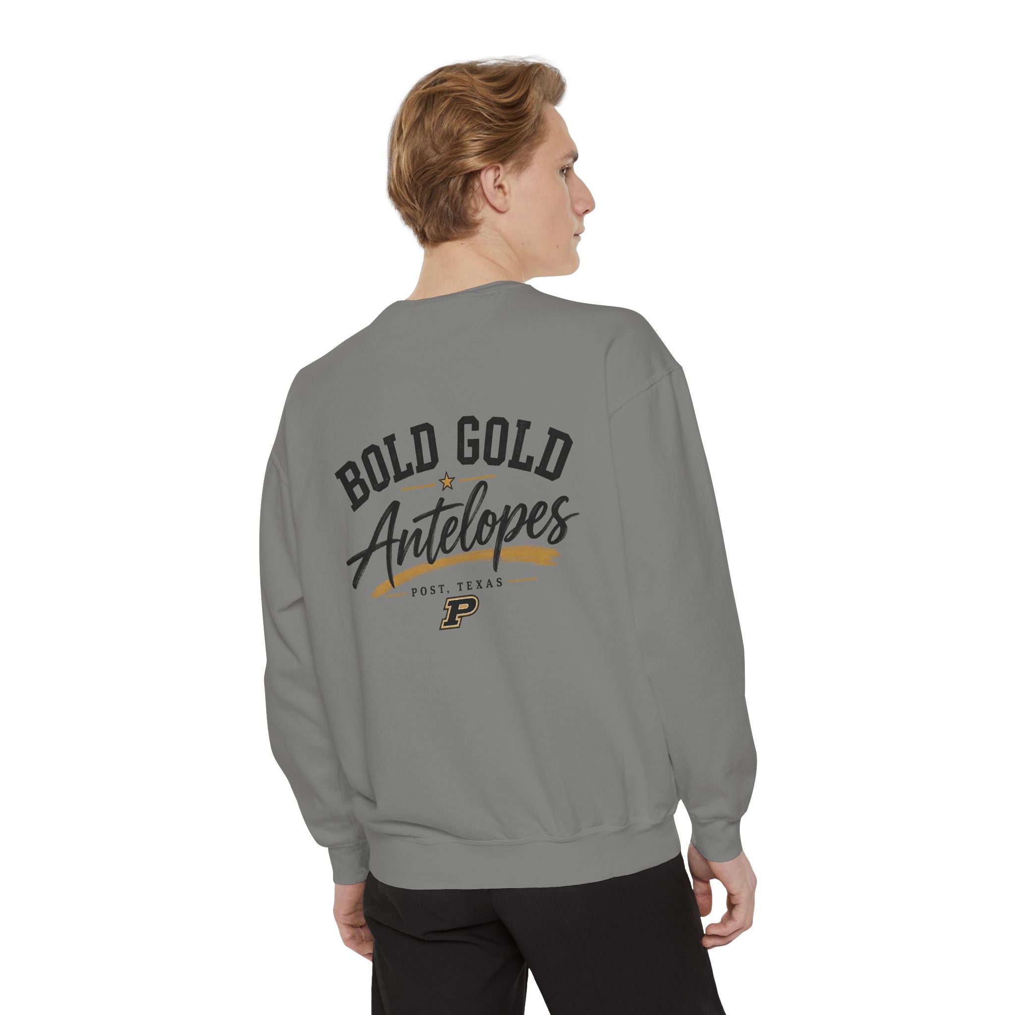 Antelopes Bold Gold Sweatshirt — 'Lopes Crewneck Pullover'