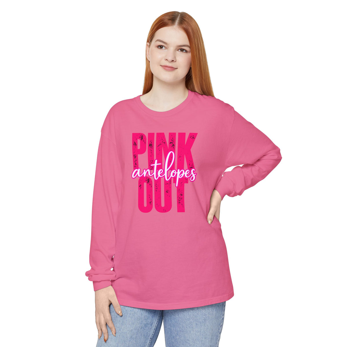 Pink Out Antelopes Long Sleeve Tee