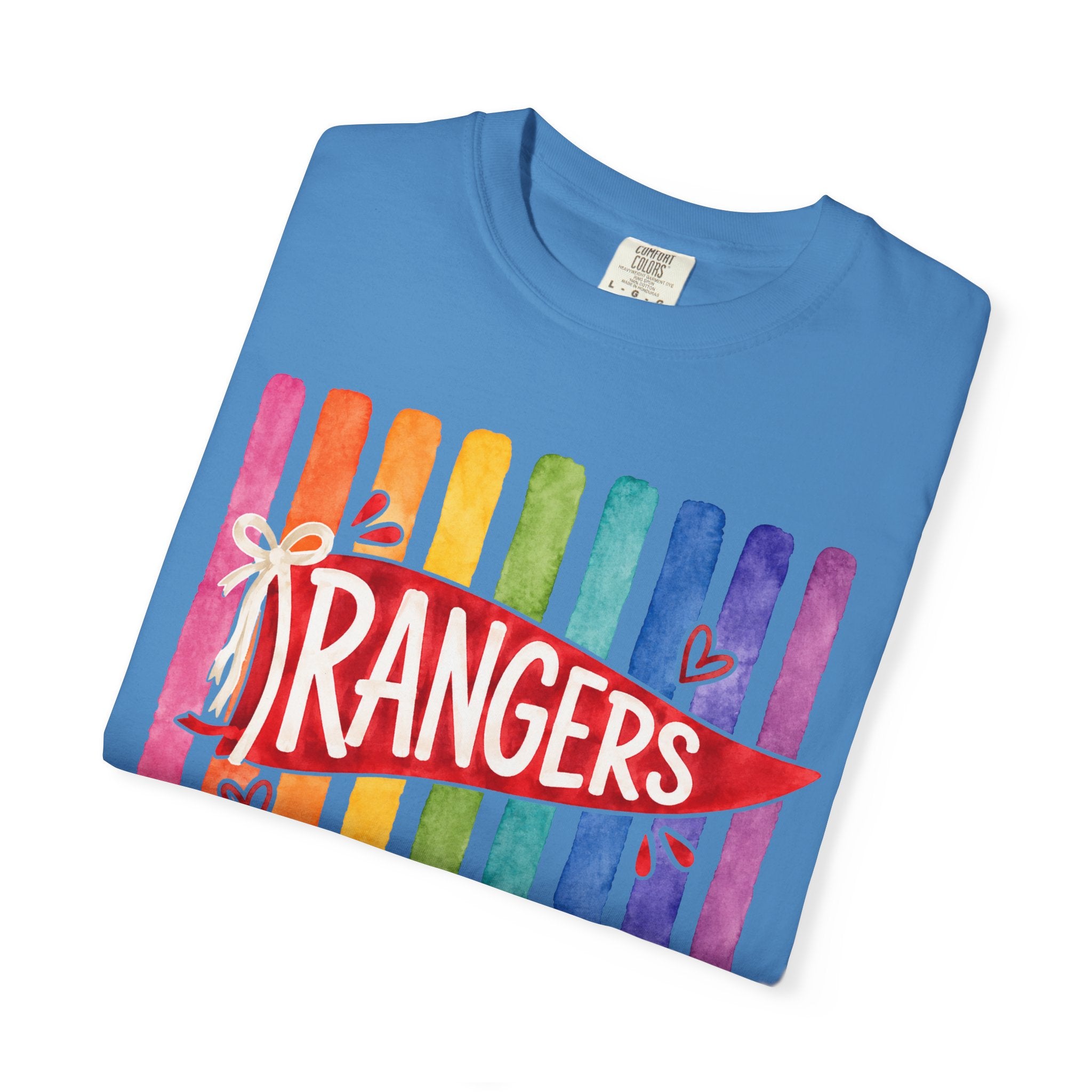 Rangers Rainbow Pennant T-Shirt — Pride School Spirit Tee