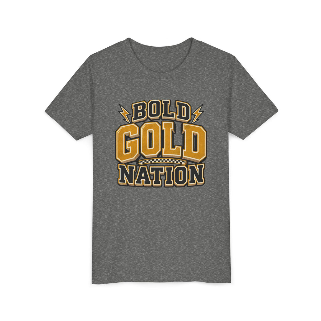 Youth Tee — Bold Gold Nation Graphic Kids Shirt