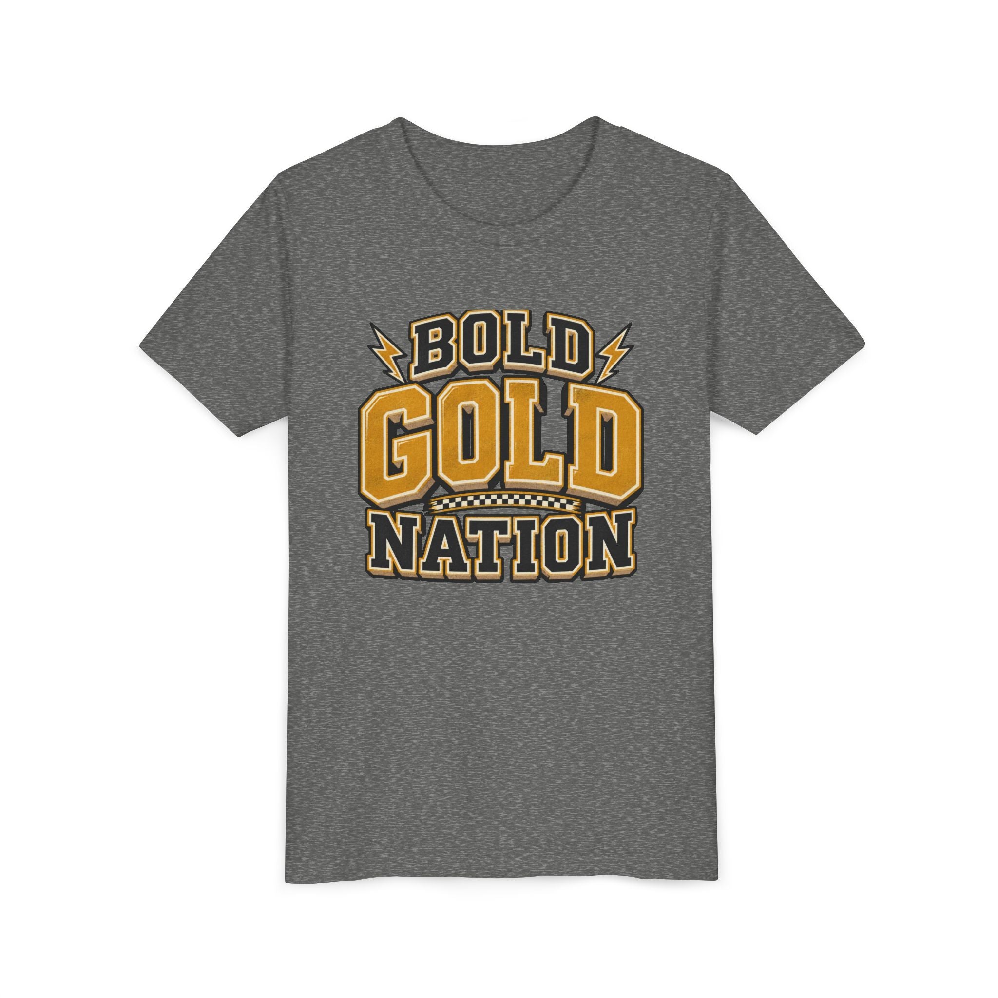 Youth Tee — Bold Gold Nation Graphic Kids Shirt
