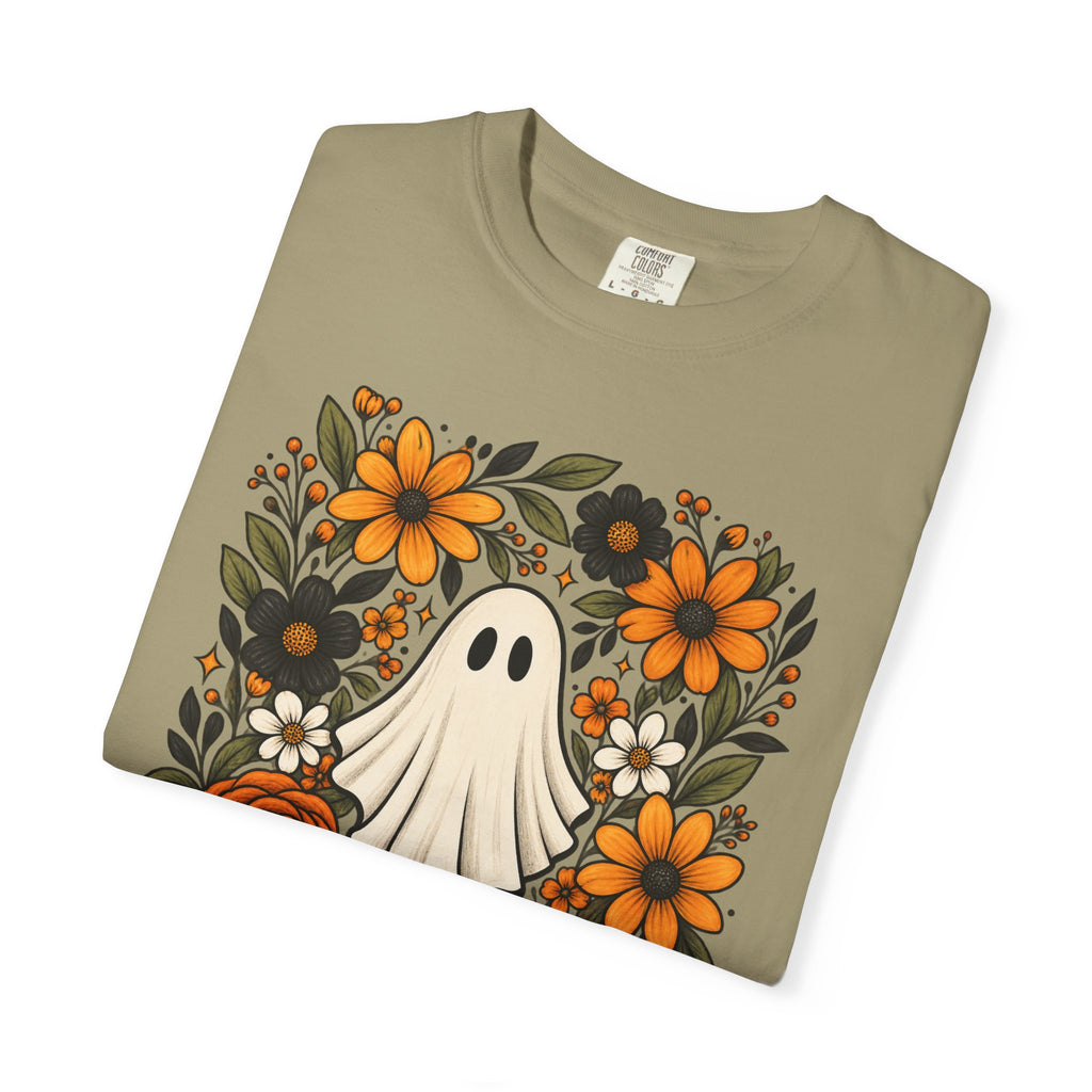 Ghost Bouquet T-Shirt — Floral Halloween Graphic Tee