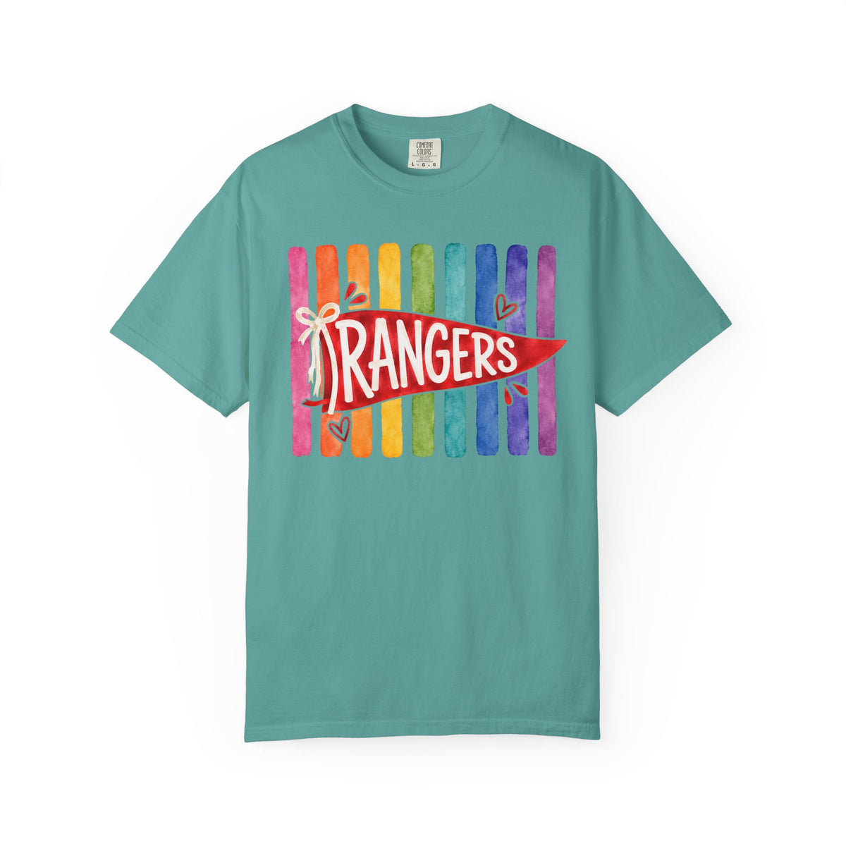 Rangers Rainbow Pennant T-Shirt — Pride School Spirit Tee