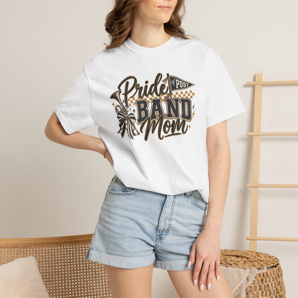 Band Mom T-Shirt — "Pride Post" Graphic Tee for Marching Band Parents