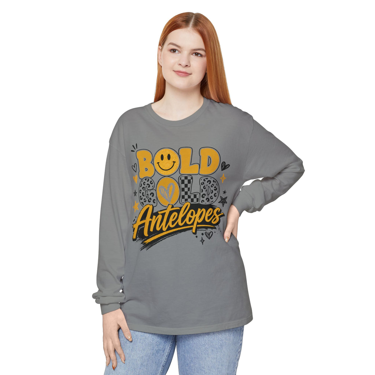 Bold Gold Antelopes Long Sleeve Tee