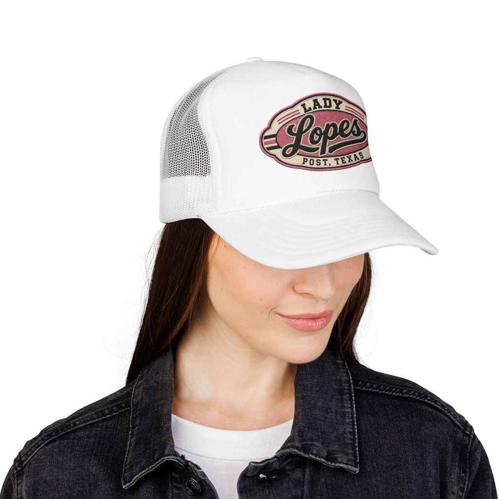 Lady Lopes Trucker Hat — Vintage Post, Texas Foam Cap