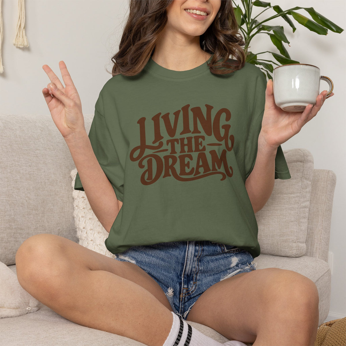 Living The Dream T-Shirt — Vintage Script Graphic Tee