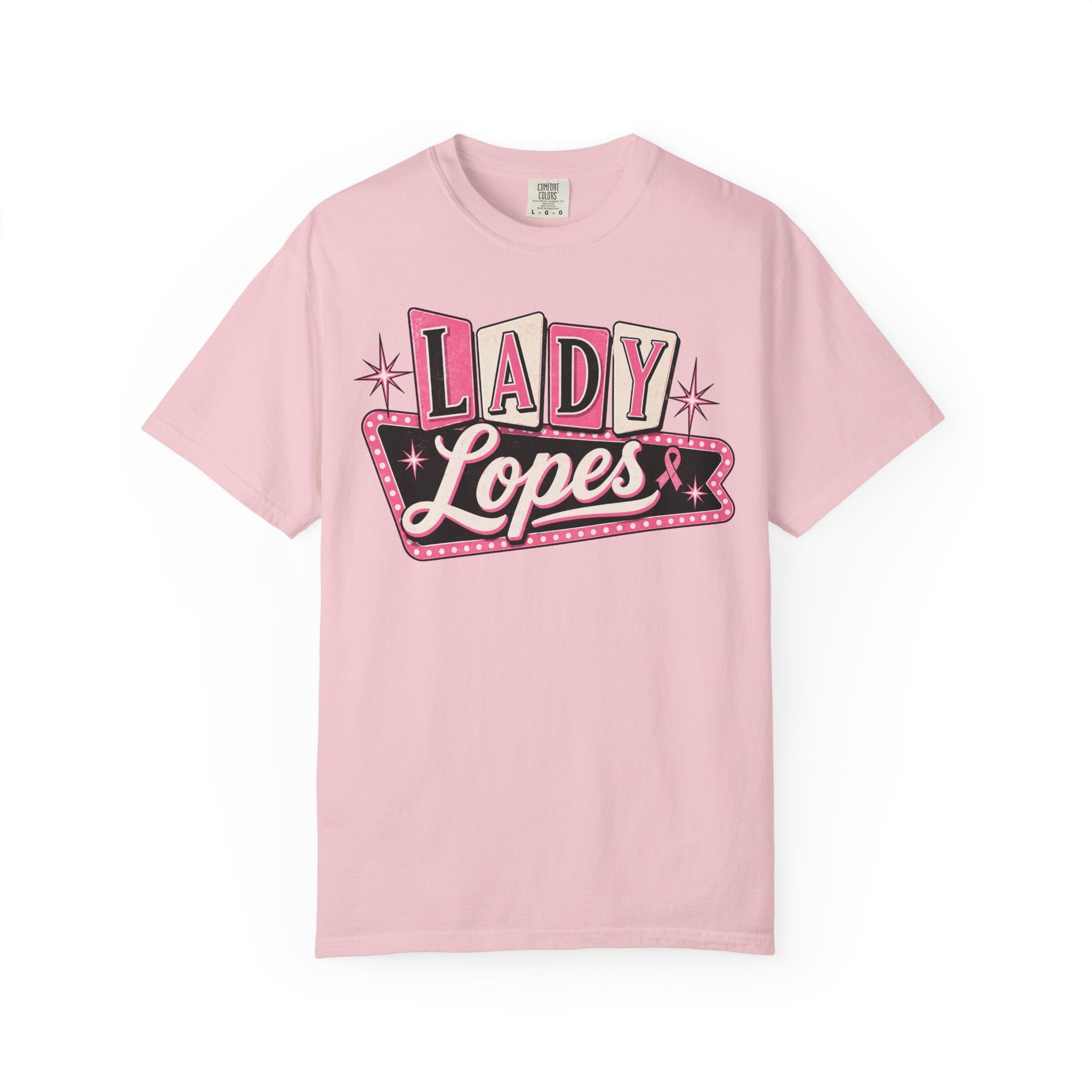 Lady Lopes Pink Retro Logo T-Shirt