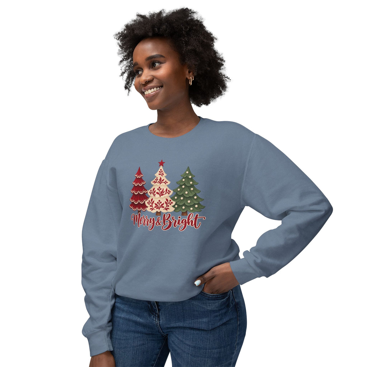 Merry & Bright Christmas Tree Sweatshirt