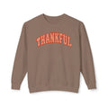 Thankful Plaid Crewneck Sweatshirt — Cozy Thanksgiving Graphic Sweatshirt