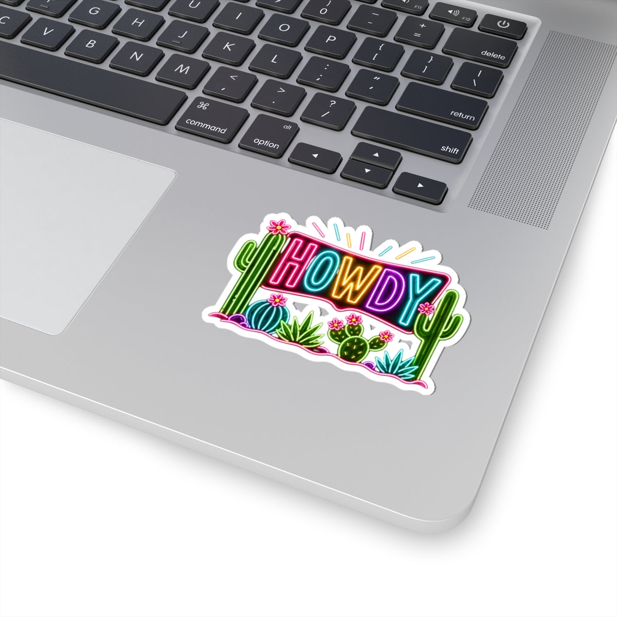 Howdy Neon Cactus Sticker — Kiss-Cut Vinyl Decal