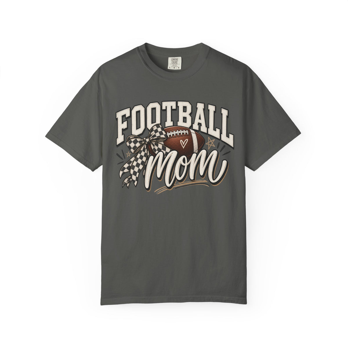 Football Mom T-Shirt — Vintage Garment-Dyed Sideline Tee