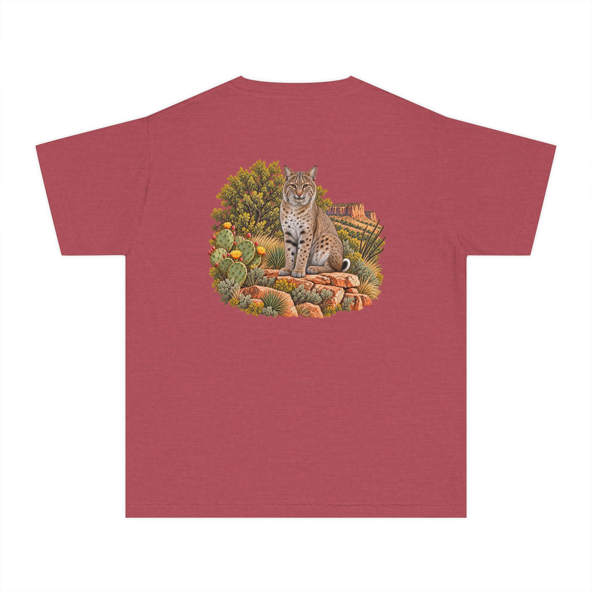 Youth Tee — Caprock Critters Bobcat Scenic View