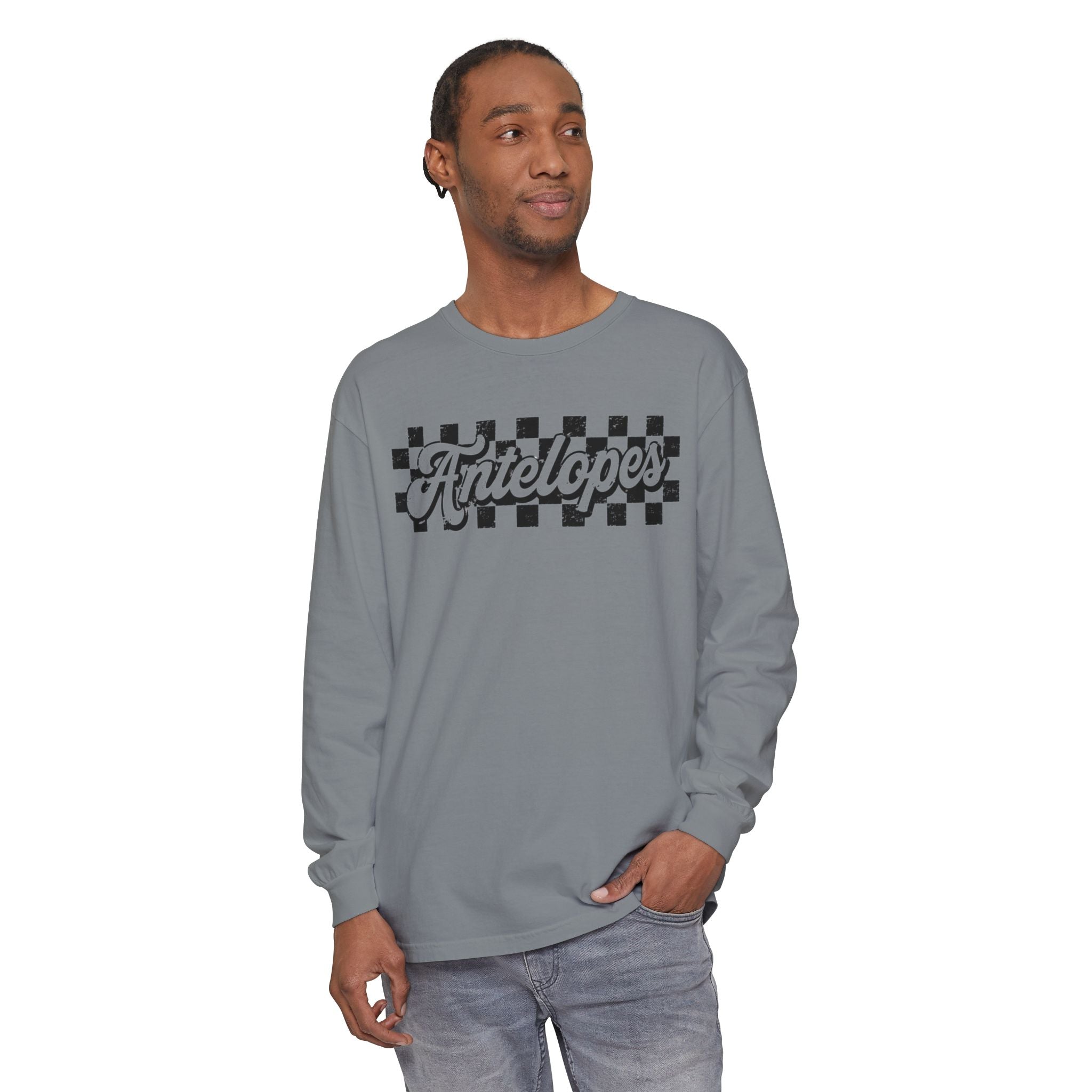 Antelopes Checkerboard Long Sleeve Tee