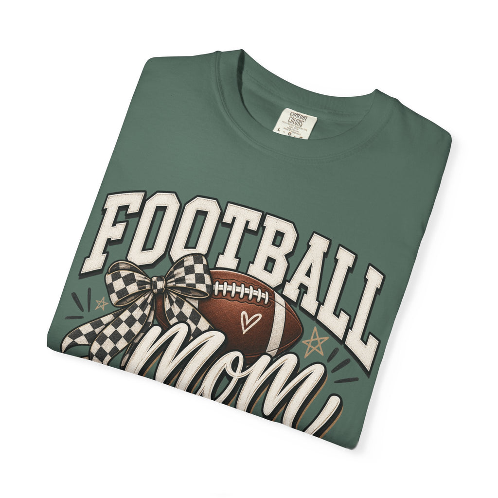 Football Mom T-Shirt — Vintage Garment-Dyed Sideline Tee