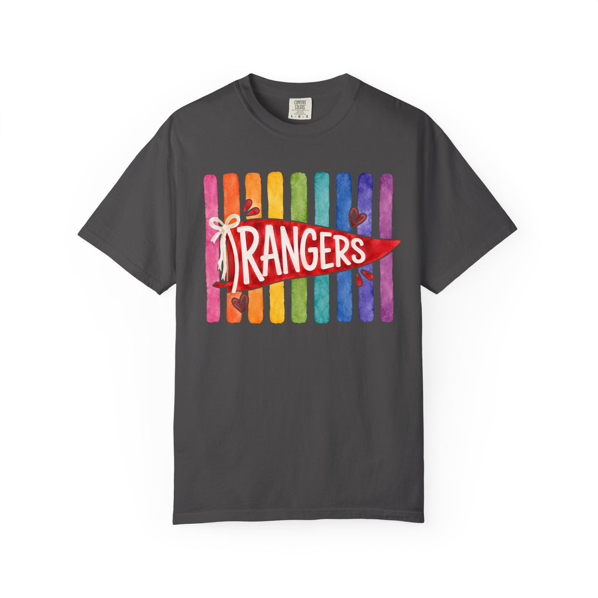 Rangers Rainbow Pennant T-Shirt — Pride School Spirit Tee