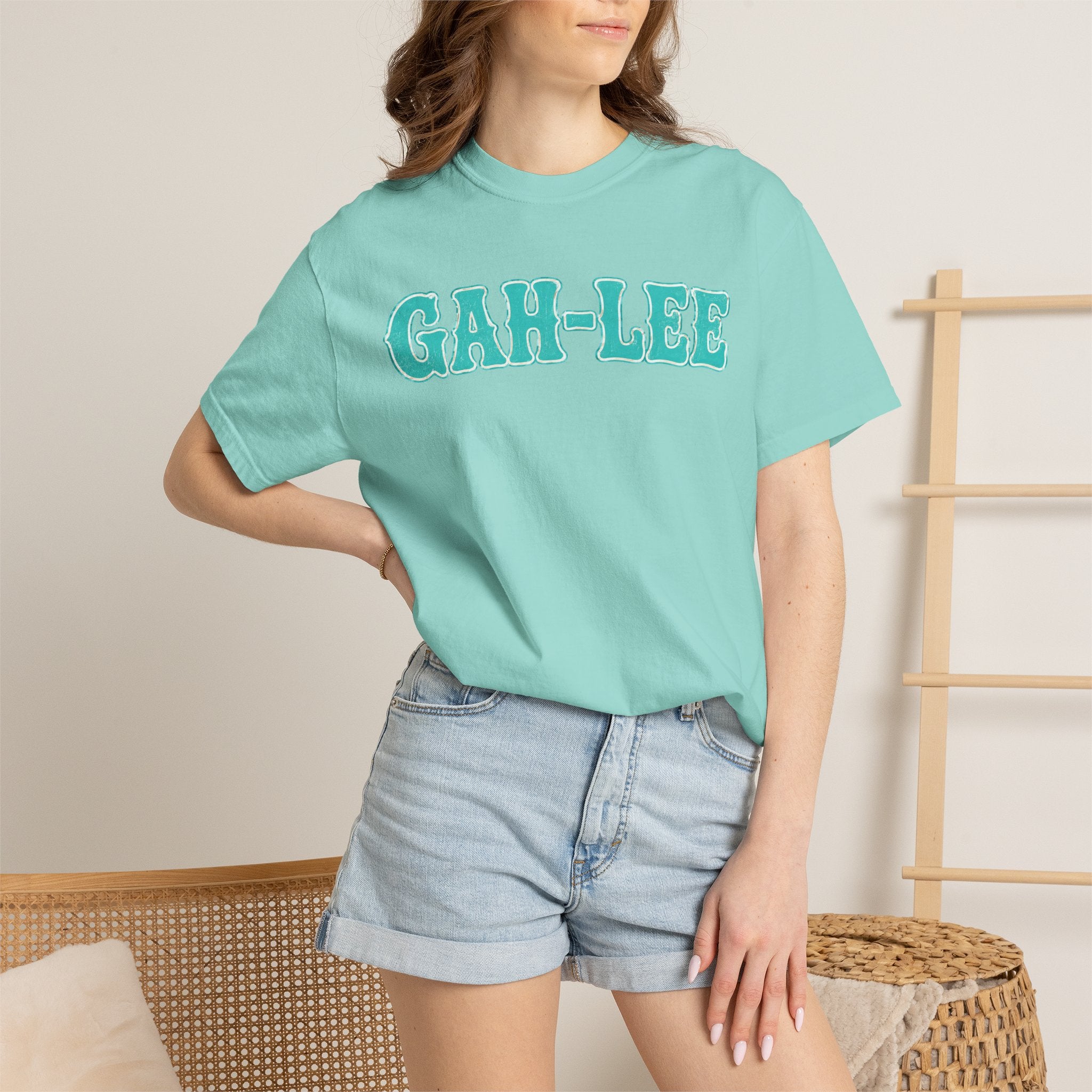 GAH-LEE Graphic T-Shirt — Funny Text Tee, Retro Collegiate Style