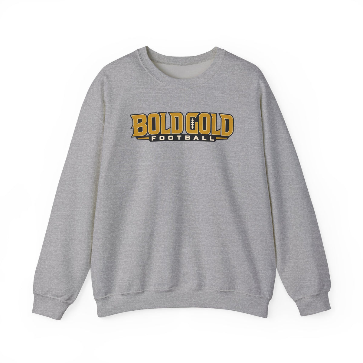 Bold Gold Football Crewneck Sweatshirt — Vintage Collegiate Sports Pullover
