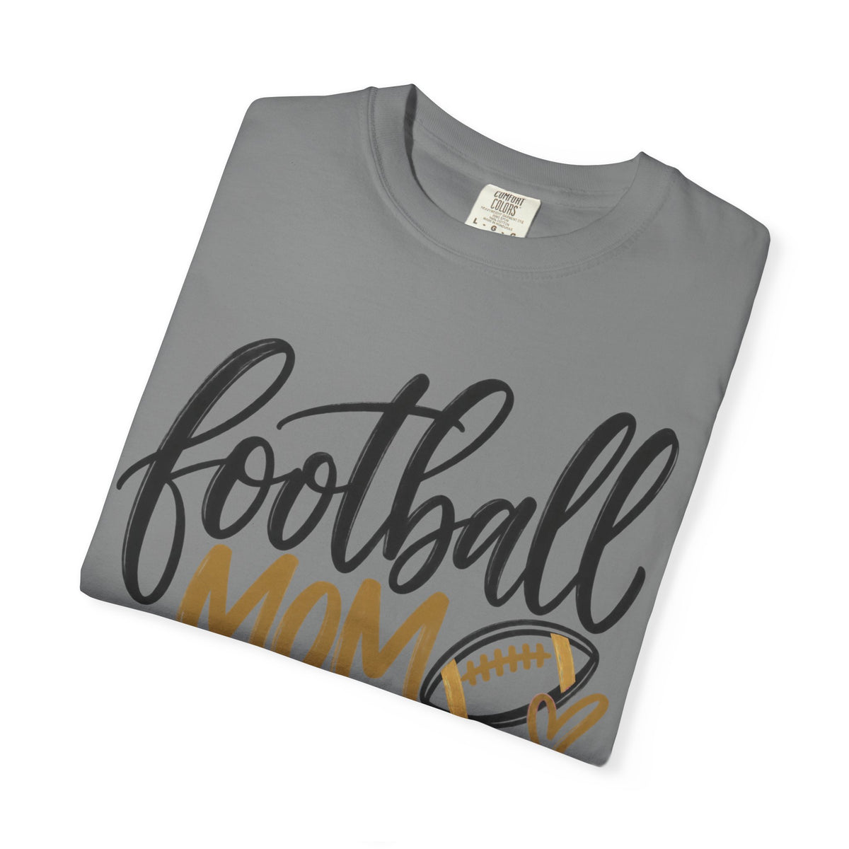 Football Mom T-Shirt — Athletic Mom Tee with Football Script Design
