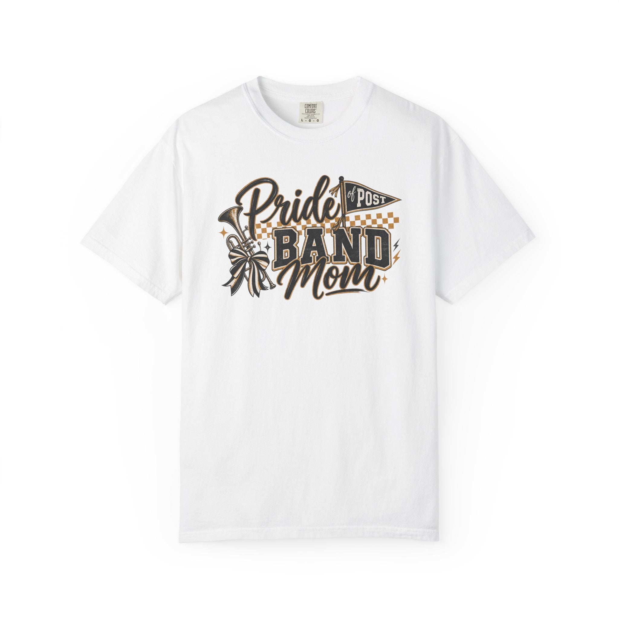 Band Mom T-Shirt — "Pride Post" Graphic Tee for Marching Band Parents
