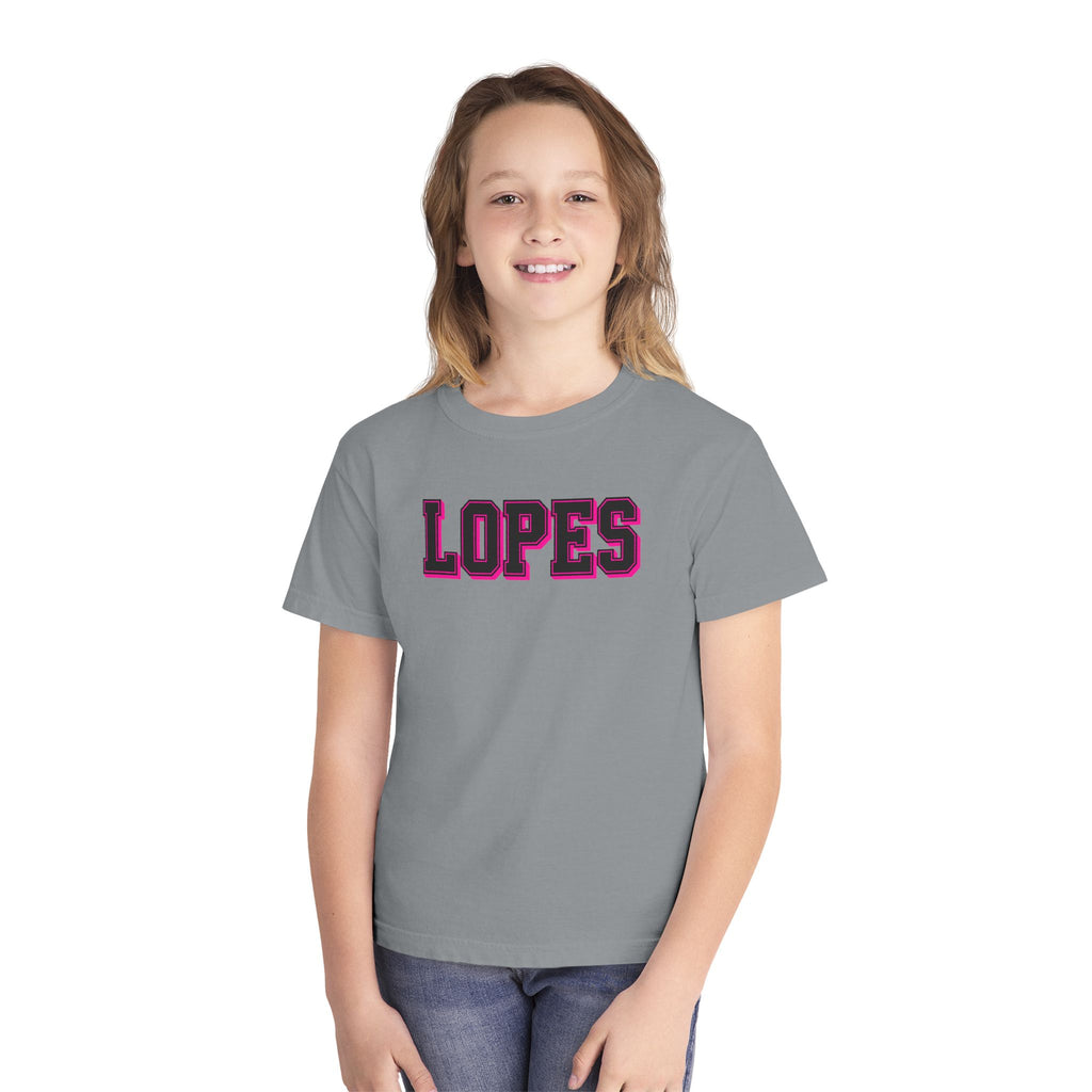 Youth Tee — 'LOPES' Varsity Letter Graphic Shirt