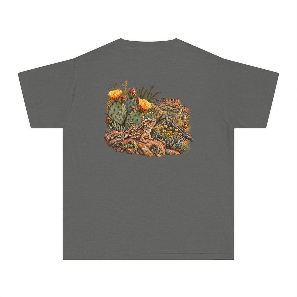 Youth Tee — Caprock Critters Horny Toad & Cacti
