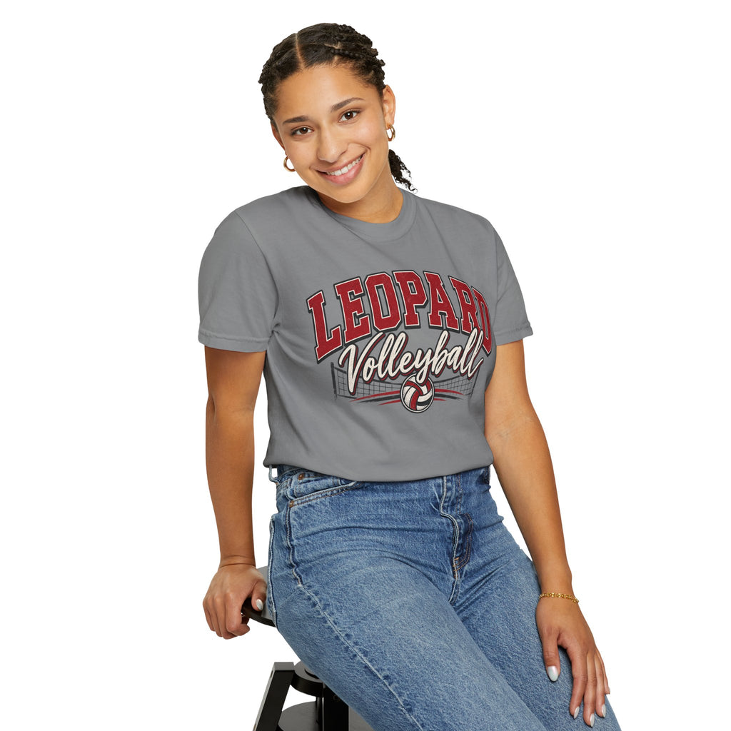 Leopard Volleyball Vintage Garment-Dyed T-Shirt