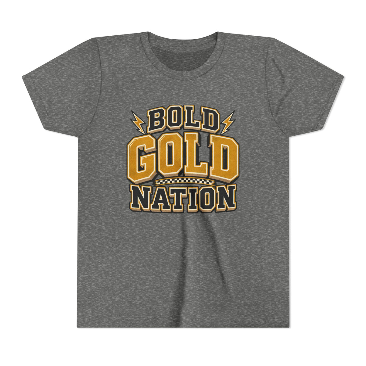 Youth Tee — Bold Gold Nation Graphic Kids Shirt