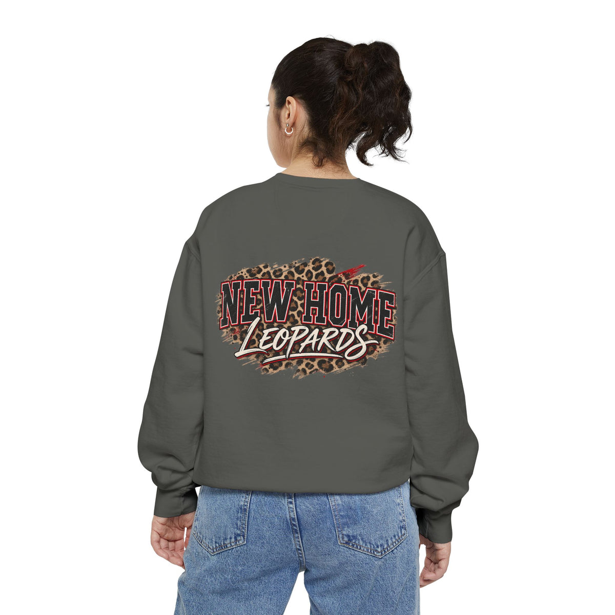 New Home Leopards Leopard-Print Crewneck Sweatshirt