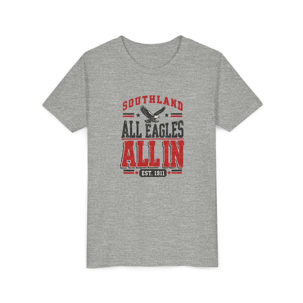 Youth Tee - "Southland All Eagles All In" School Spirit Shirt