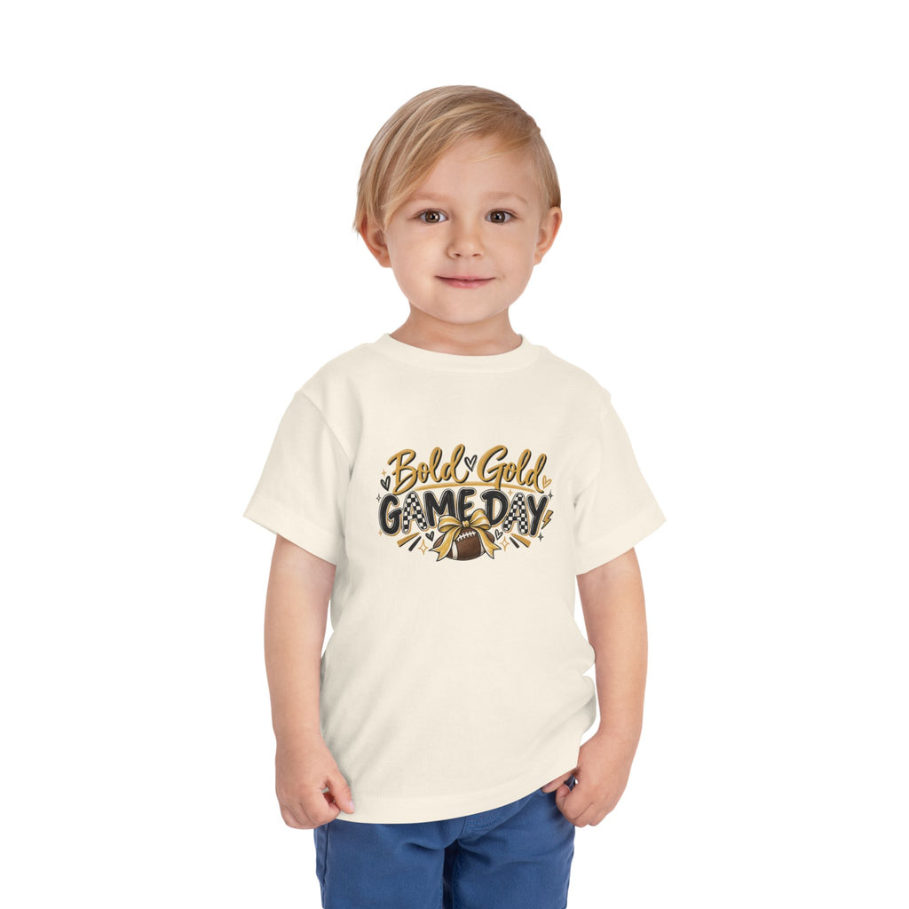 Toddler Tee — "Bold & Gold Game Day" Football Shirt