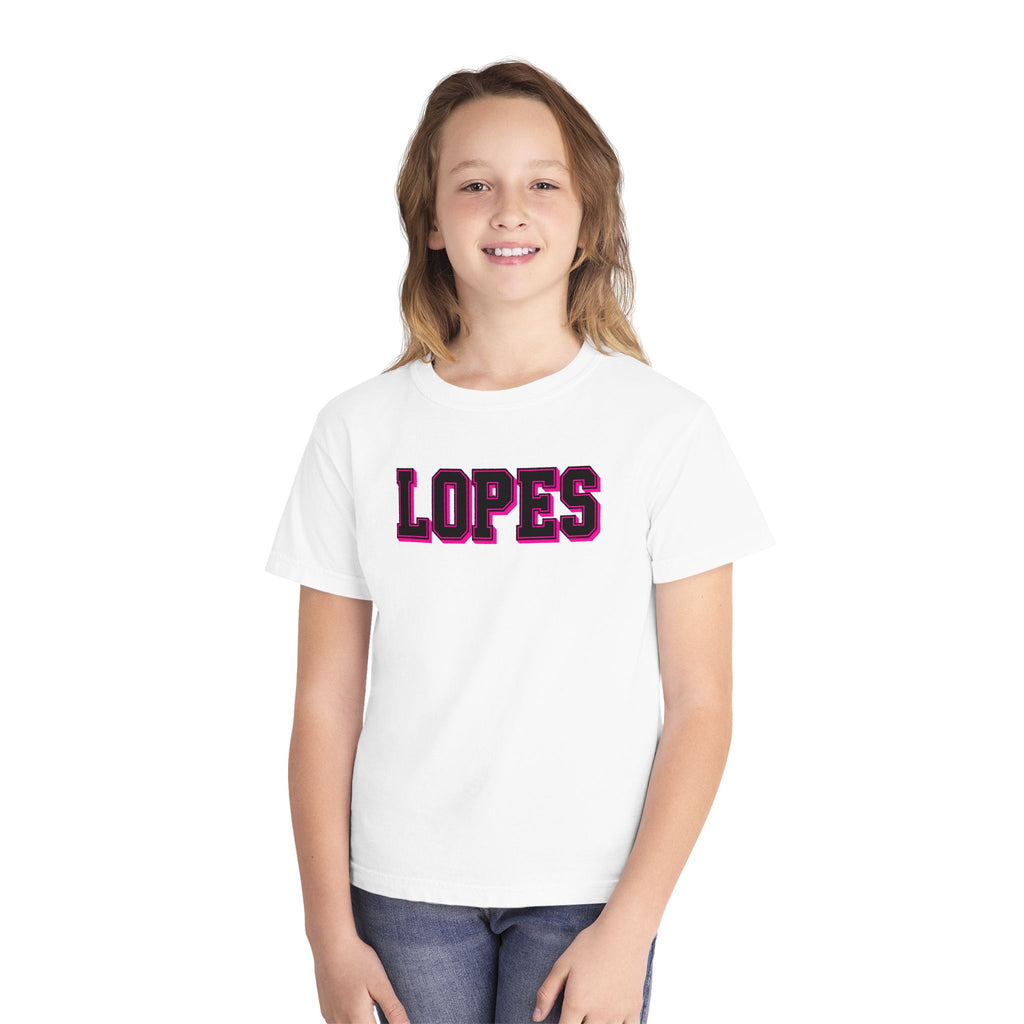 Youth Tee — 'LOPES' Varsity Letter Graphic Shirt