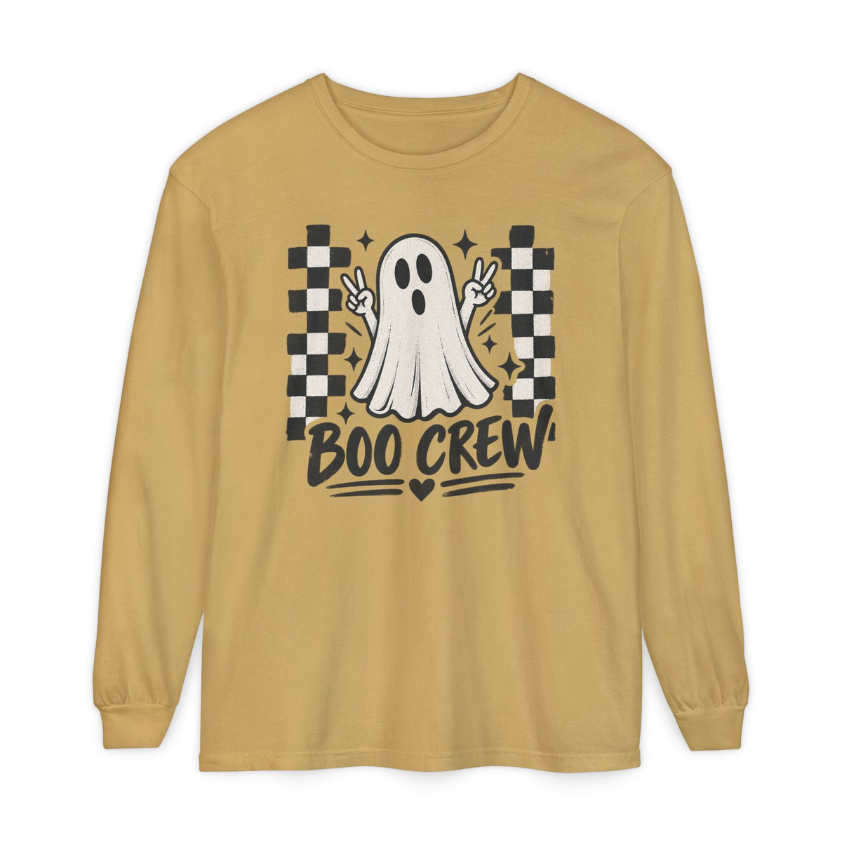 Boo Crew Long Sleeve Tee — Cute Ghost Halloween Shirt