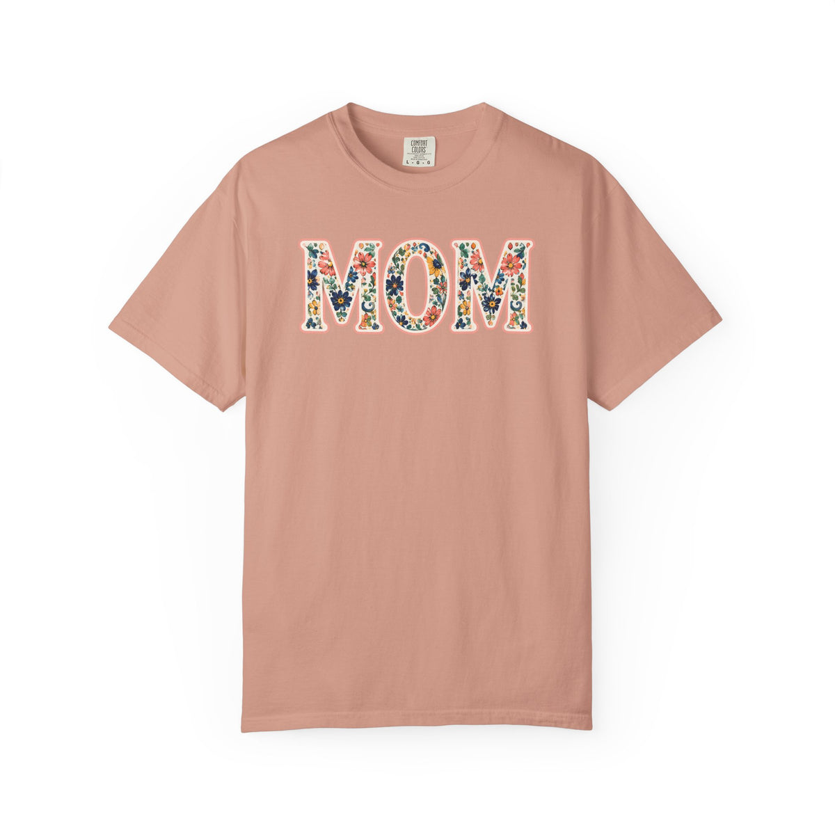 Mom Floral T-Shirt — Vintage Garment-Dyed Mother's Day Tee