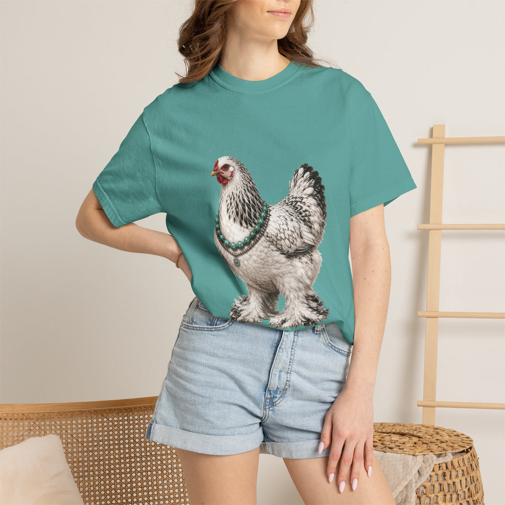 Feather Foot Turquoise Chicken Queen T-Shirt
