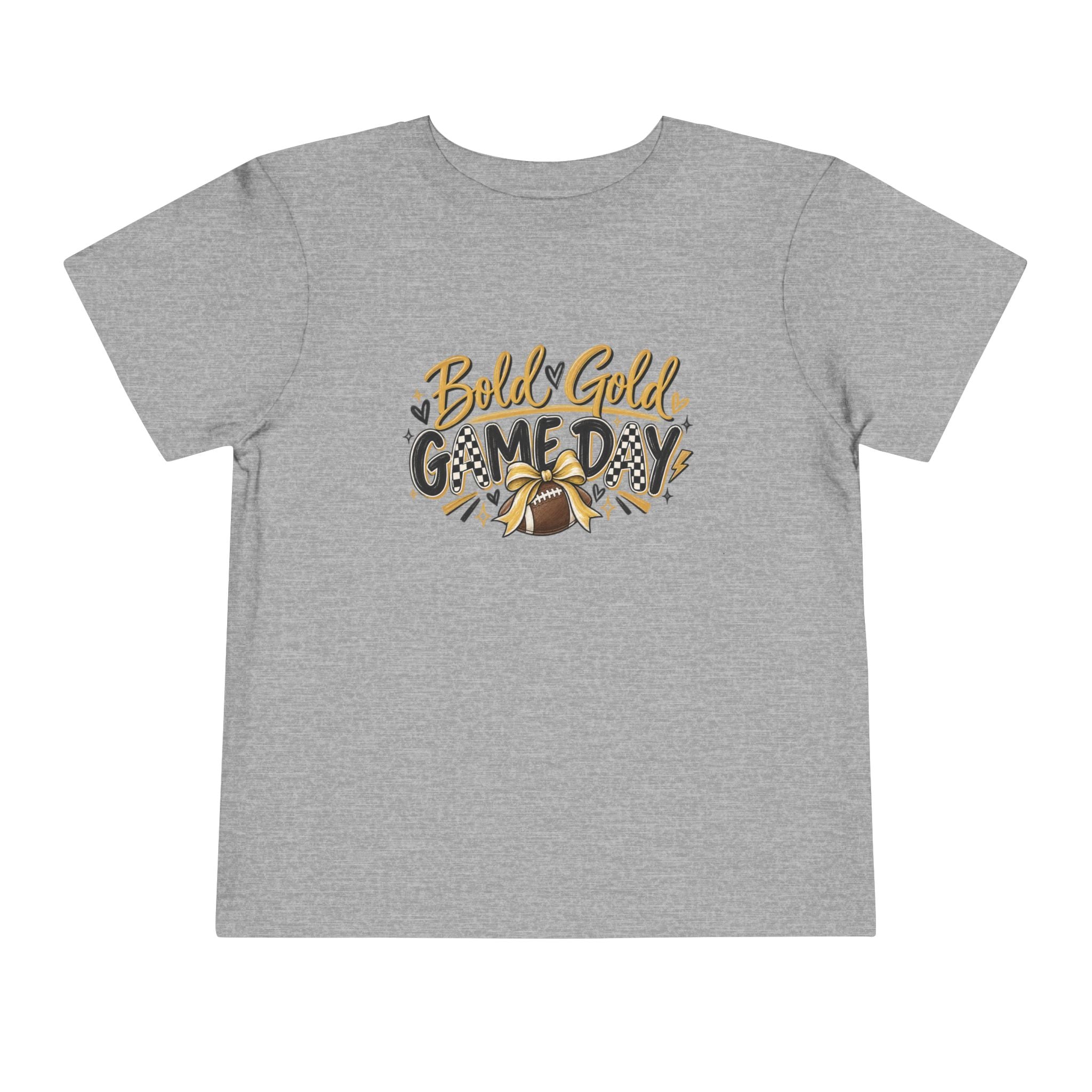 Toddler Tee — "Bold & Gold Game Day" Football Shirt