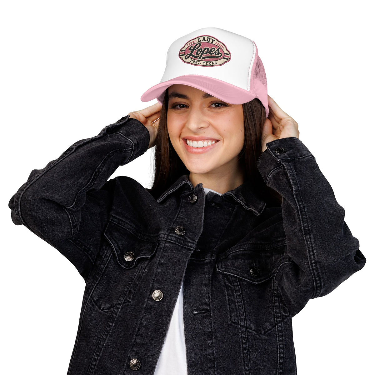 Lady Lopes Trucker Hat — Vintage Post, Texas Foam Cap