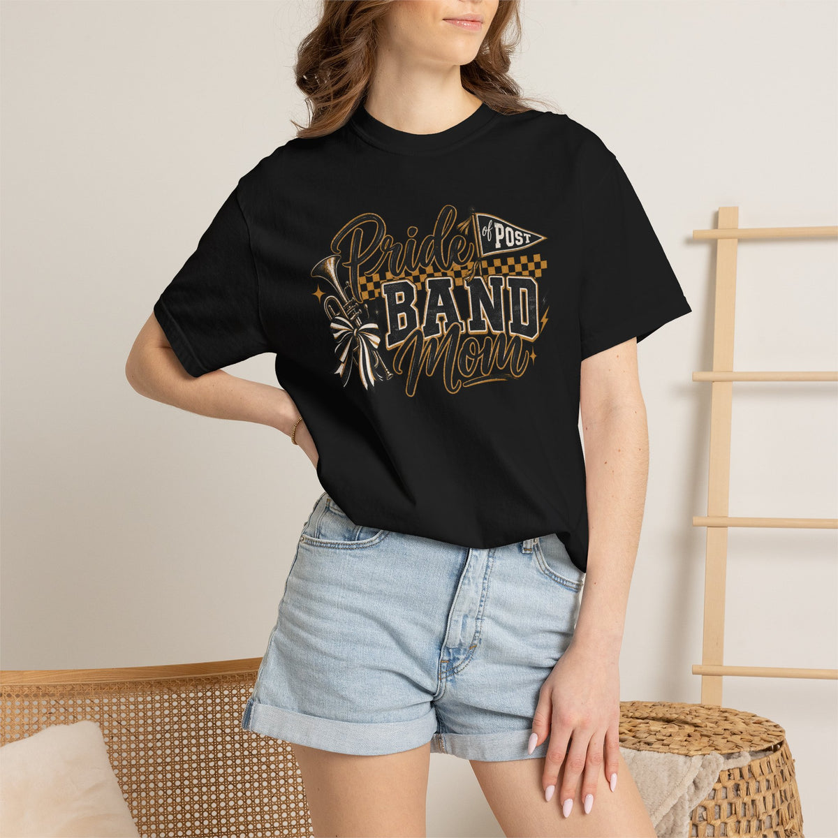 Band Mom T-Shirt — "Pride Post" Graphic Tee for Marching Band Parents