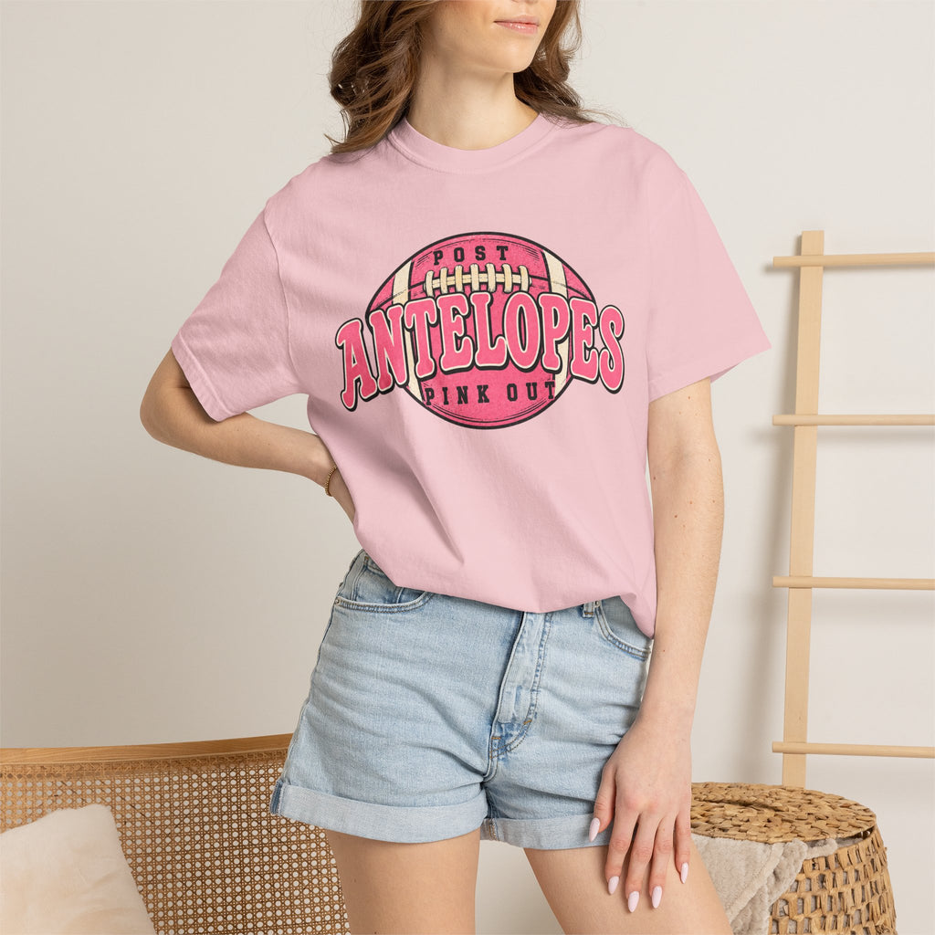 Antelopes Pink Out Football T-Shirt — Vintage Team Game Day Tee