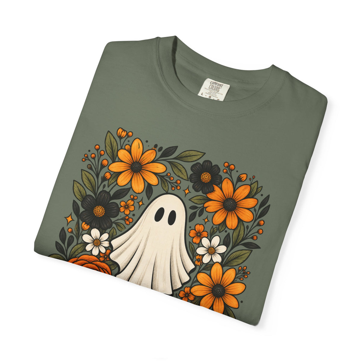 Ghost Bouquet T-Shirt — Floral Halloween Graphic Tee
