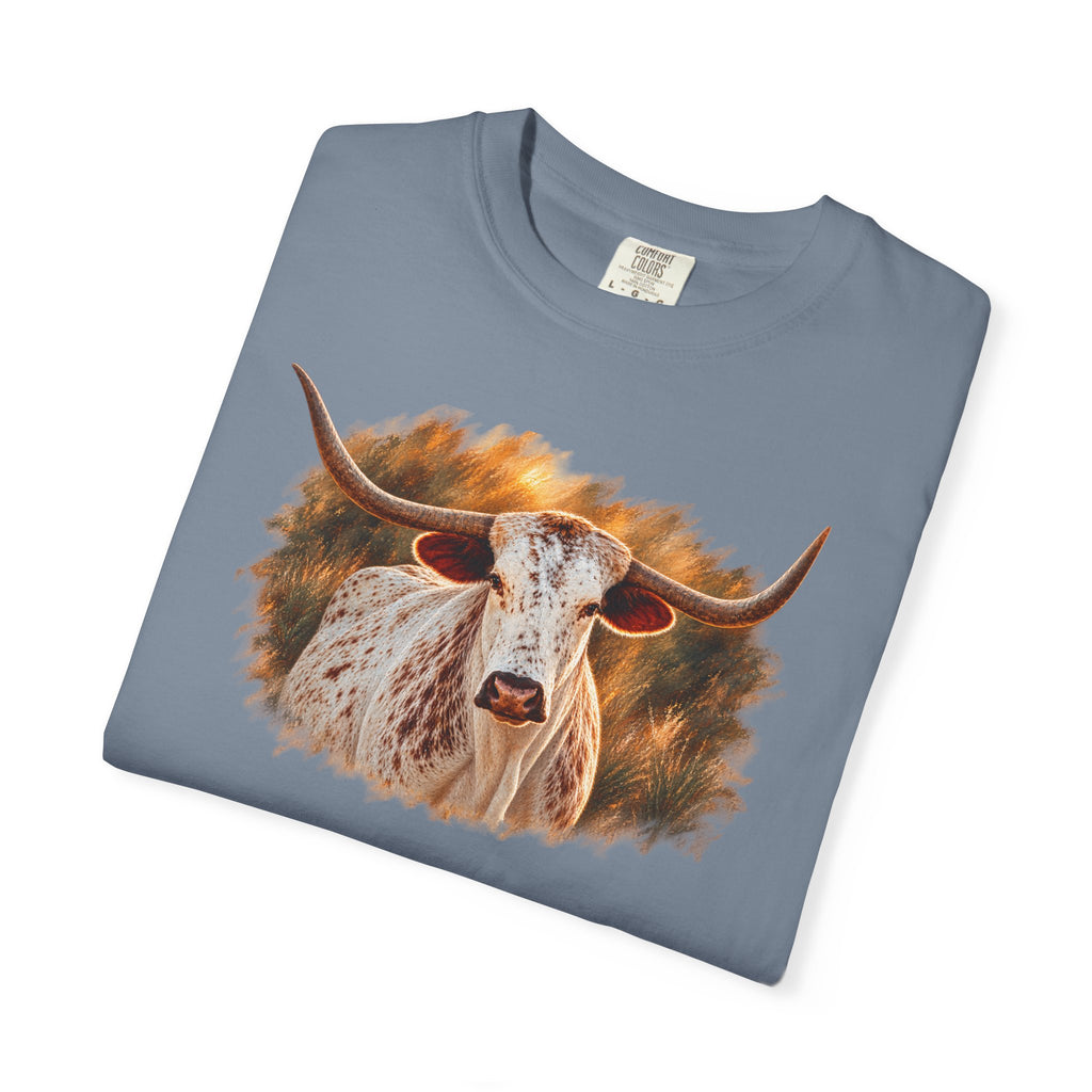 Longhorn Painting T-Shirt — Rustic Texas Cattle Graphic Tee