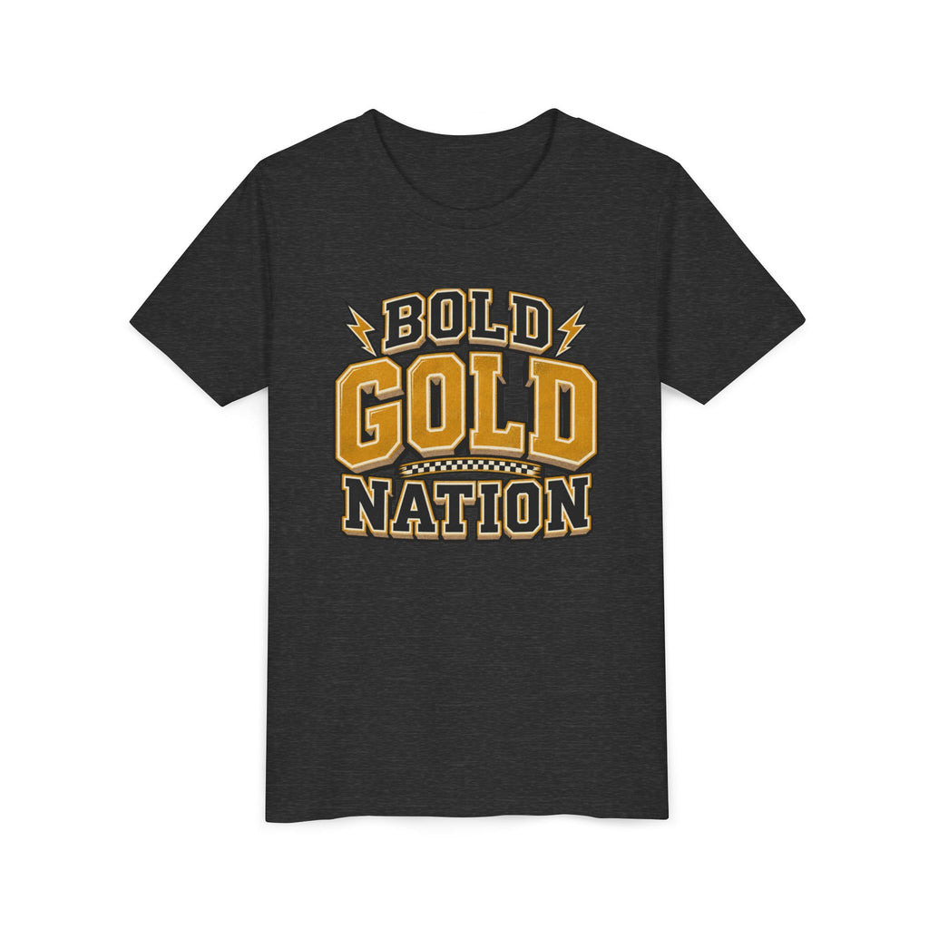 Youth Tee — Bold Gold Nation Graphic Kids Shirt